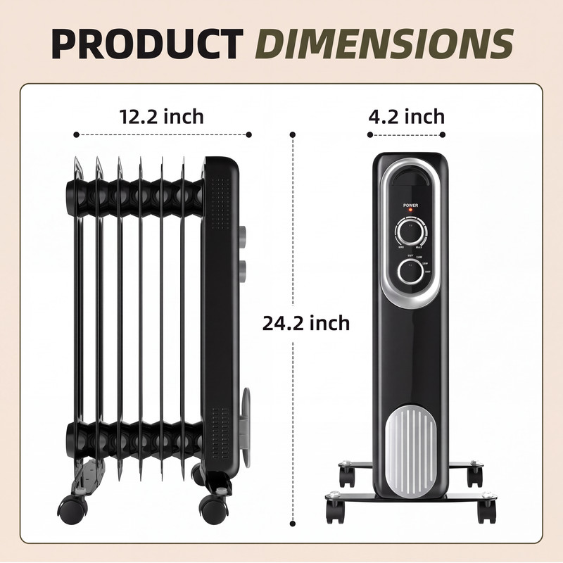 watt oil filled electric heater