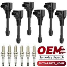 6 Spark plugs + Ignition coils packs fits 2009-2019 Nissan Murano 3.5L V6 UF550