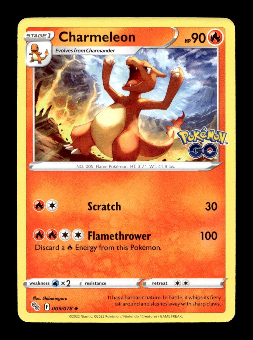 Charmeleon 009/078 Uncommon Pokemon GO Pokemon Near Mint
