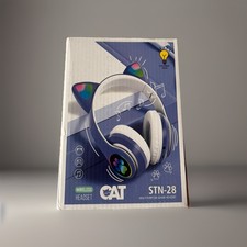Cute Cat Ear Bluetooth Headphones Kids Wireless Stereo LED Lights with Mic Gift