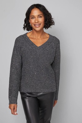 Wallis schwarzer Pullover Damen Partypullover & Strickjacken