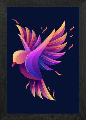 Gradient Animal 10 Framed Wall Art Poster Canvas Print Picture