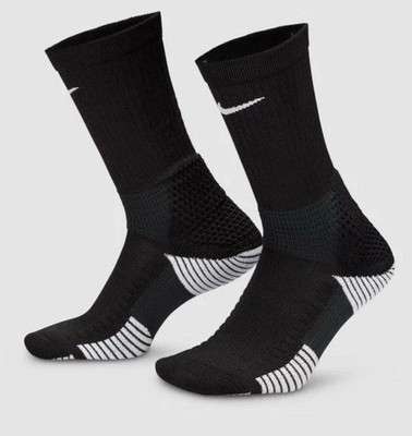 New Nike Elite 2.0 Cushioned Crew Socks.  Basketball. Black Sz Large HM0285-010