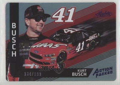 2017 Panini Absolute Action Packed Spectrum Blue 134/199 Kurt Busch #AP15 1md