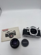 Pentax ME Super 35mm SLR Film Camera w/ Asahi 1:2 50mm SMC Lens/Manual/Caps