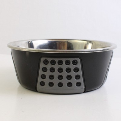 Unbranded Spot Ethical Pet Dog Feeding Bowl Tribeca Black Stainless Steel 55oz