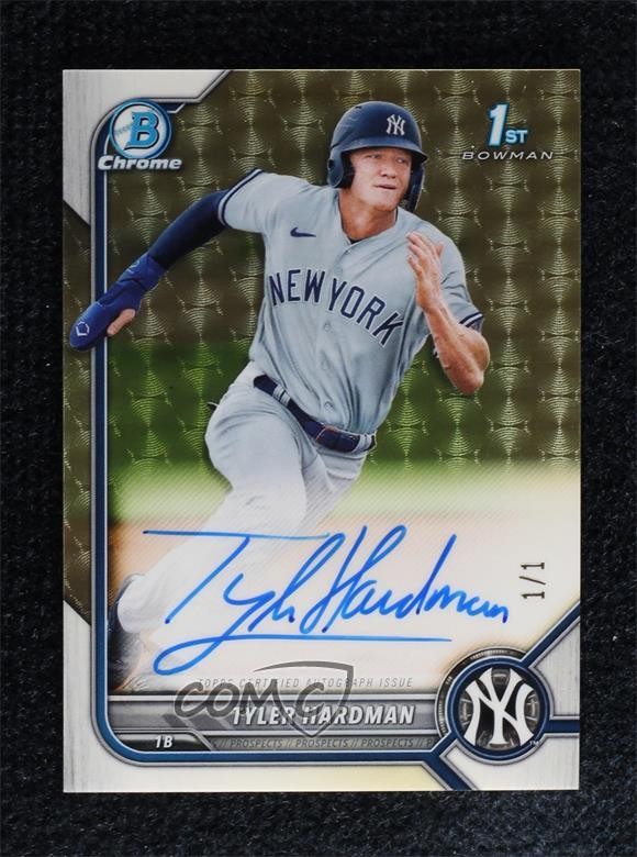 2022 Bowman Chrome Prospect Auto Superfractor 1/1 Tyler Hardman #CPA-TH Auto
