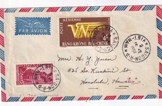 Cubierta de correo aéreo de Vietnam