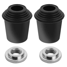 2 Packs Bass Drum Threaded Rubber Feet Floor Tom Leg Tips 3/8-16 Thread