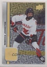 2023 Team Canada Juniors Gold Patterned Foilboard 24/25 Rebecca Johnston #51 2d8