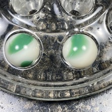 Akro Agate Corkscrew White Green Hot UV .63  P20