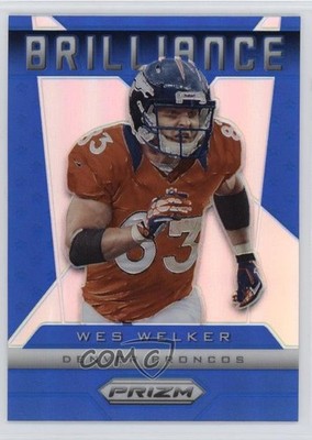 2013 Panini Prizm Brilliance Wal-Mart Blue Prizm Wes Welker #17 9v7