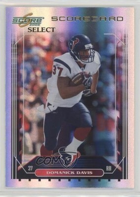 2006 Score Select Scorecard 45/100 Domanick Davis #104 0f8