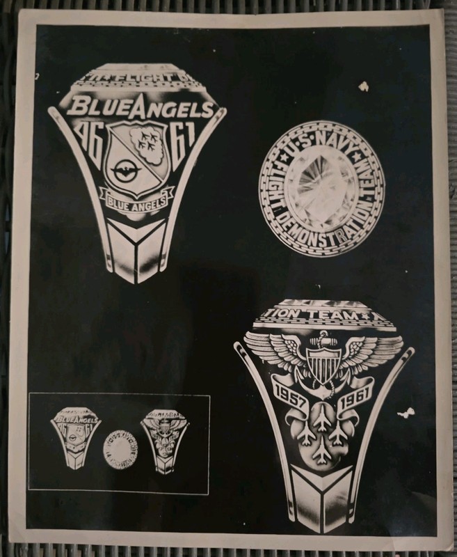 1961 Blue Angels Ring Charm Official U.S. Navy Photo NAS Pensacola – NAF 07521‑7