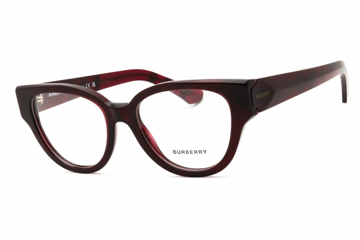 Burberry BE2421 4115 Check Red 51mm Eyeglasses New Authentic