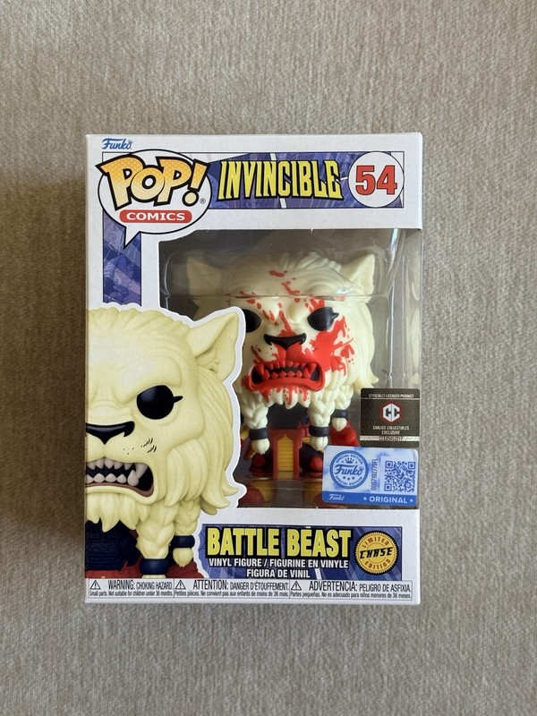 Funko POP! Comics: Invincible - Battle Beast (Chase) Exclusive Vinyl Figure #54