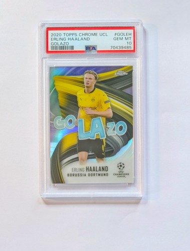 Erling Haaland Golazo PSA 10 2020 Topps Chrome UCL #GOLEH Soccer Manchester City
