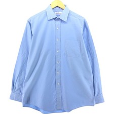 Used Brooks Brothers wide-collar long-sleeved cotton shirt size L men's 