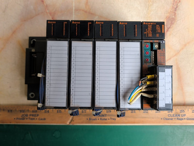 MITSUBISHI MELSEC A1SJ61BT11 DATALINK W/ (2) A1SY50 (2) A1SY10 MODULES