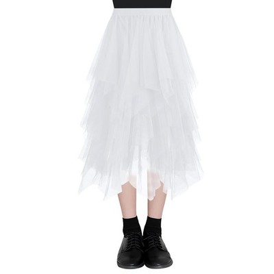 Damen Tüllrock Klassisch Lang Ballett Tutu Rock Unregelmäßige Tütü Tutu Rock ...
