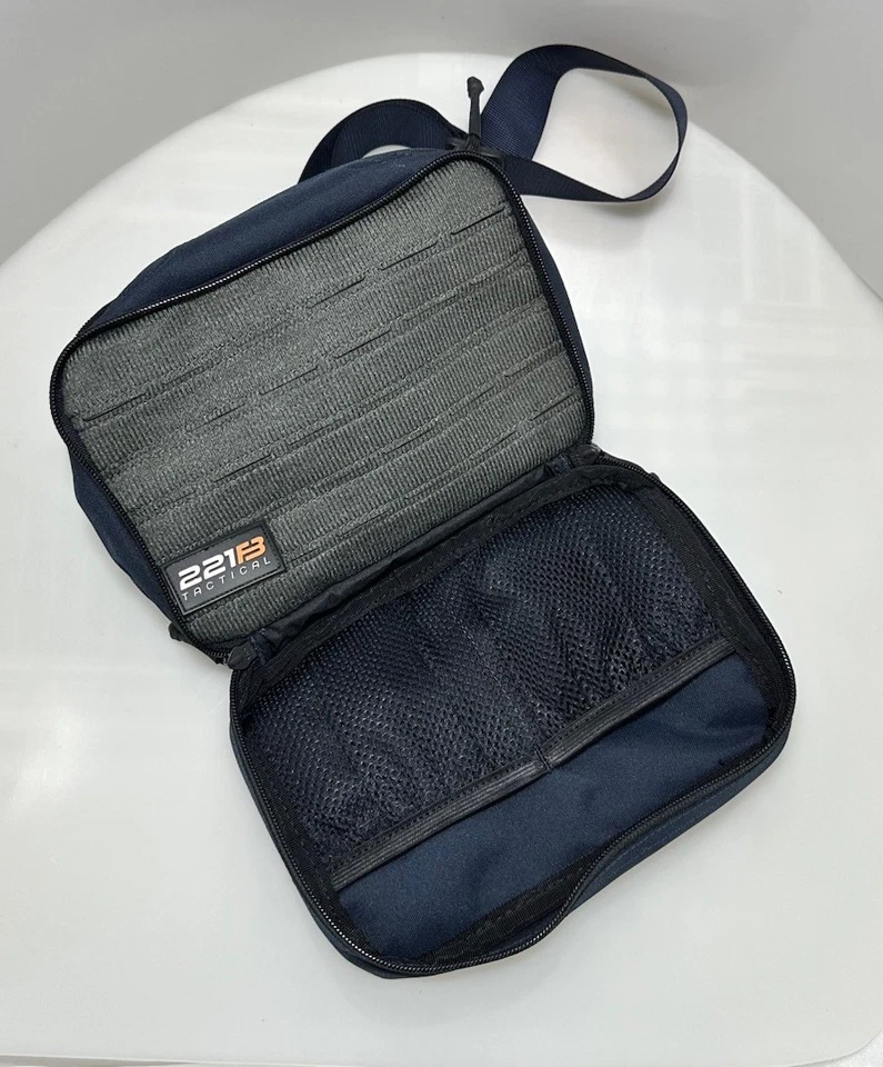 Alça de cinto 221B aperto lateral tático azul com zíper para transporte ocultar bolsa de babá - Imagem 2 de 4