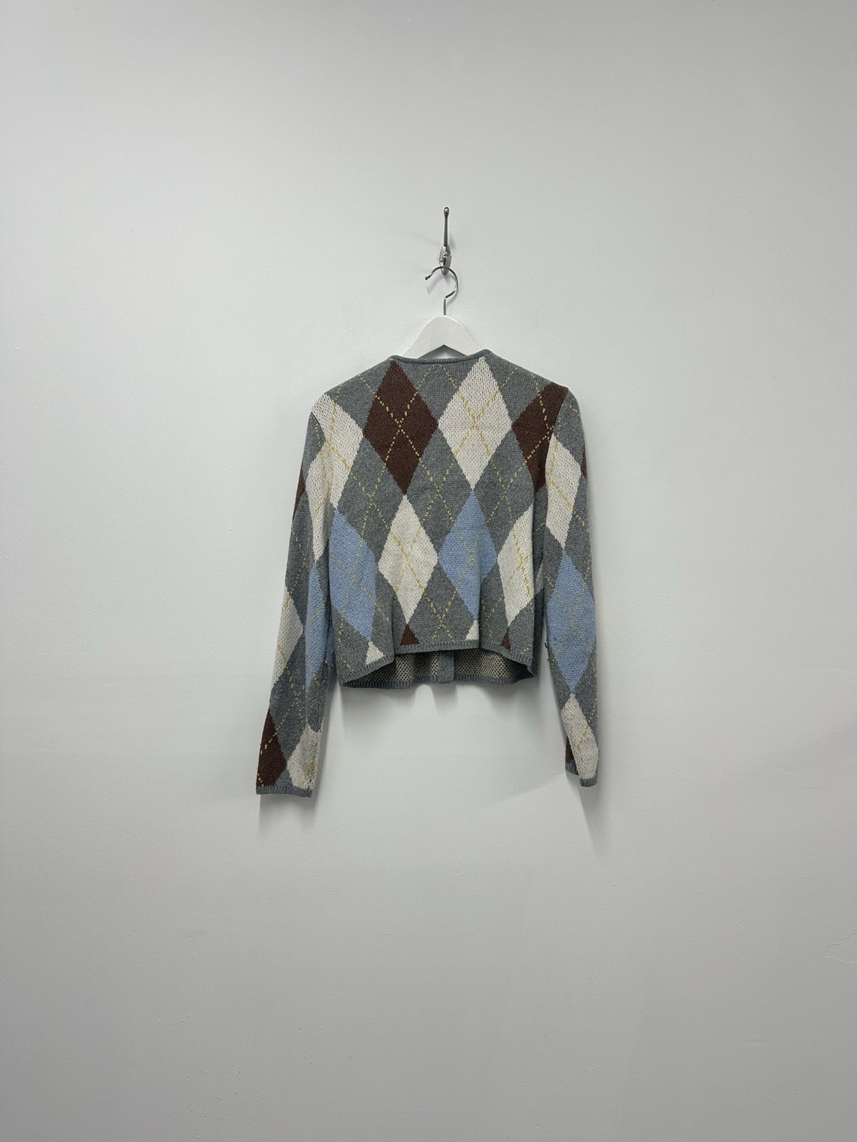 Aligne Size Small Grey Multicolour Button Up Knit… - image 7