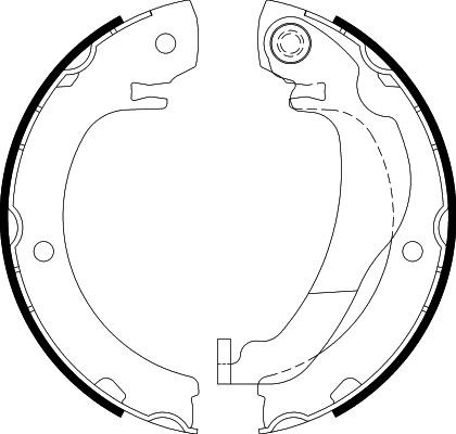 Brake Shoe Set For Parking Brake HELLA 8DA 355 051-021 Fits Toyota Corolla Verso