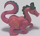 Vintage Fisher Price Pink Dragon Royal Castle Little People with both ears