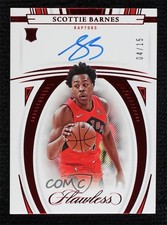 2021-22 Flawless 2022-23 Panini Update Ruby 4/15 Scottie Barnes #FA-SBR Auto 3d3