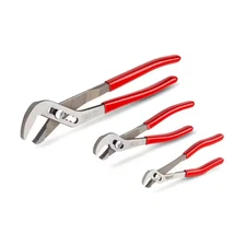 5, 7, and 10 In. Angle Nose Slip Joint Pliers Set (3-Piece)