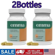 2 Bottles Emma 60 Capsule Improve Digestive Gut Health Clean Skin NEW