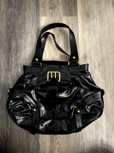 Dooney & Bourke Black Patent Leather Satchel Purse