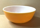 Vintage Pyrex #404 Orange White Mixing Bowl 4 Qt 10.5” Mid Century