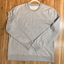 Everlane Organic Cotton Sweatshirt Off Duty Crewneck Size L Heather Gray