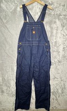 Big Ben Overalls Mens 38x31 Blue Denim Bib Workwear Carpenter Utility Made USA
