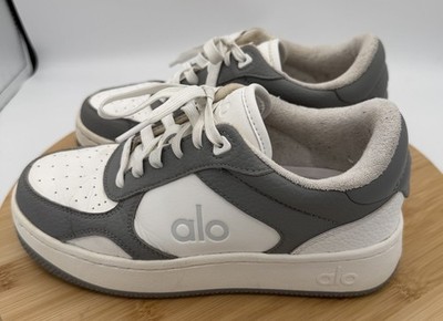 ALO Recovery Mode Sneaker White And Grey Leather Women's size 5 | eBay