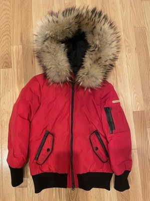 Red Designer Mackage Montréal Women s Jacket SZ 8 Minor Flaws