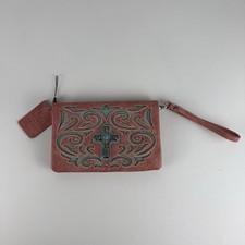 P&G Collection Western Turquoise Cross Wristlet Wallet – Dusty Rose