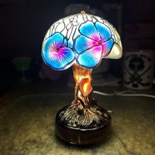 Mushroom Lamp Nightlight 6  W USB PORT  Push Switch Acrylic  Resin
