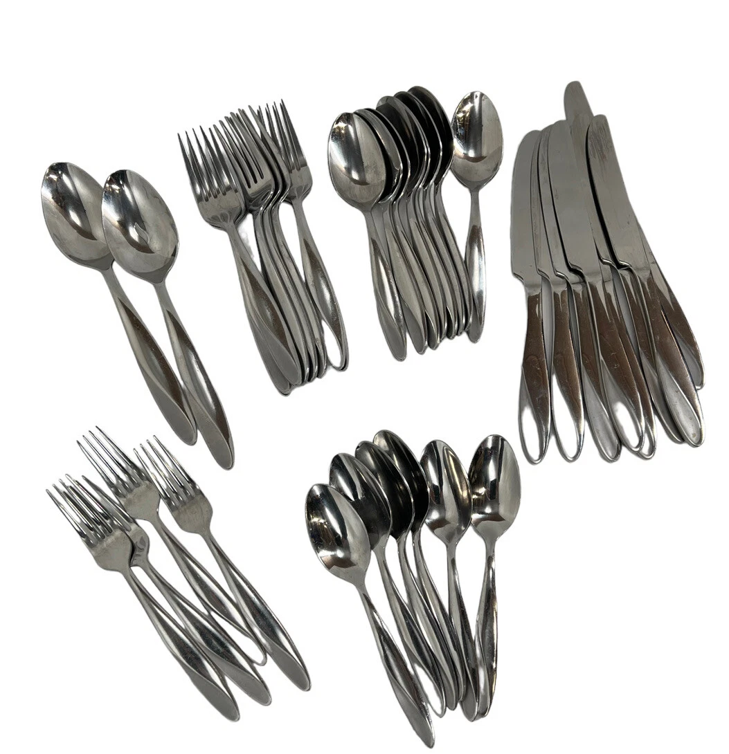 36 Piece Mixed Lot Oneida Simmer STAINLESS Steel FLATWARE