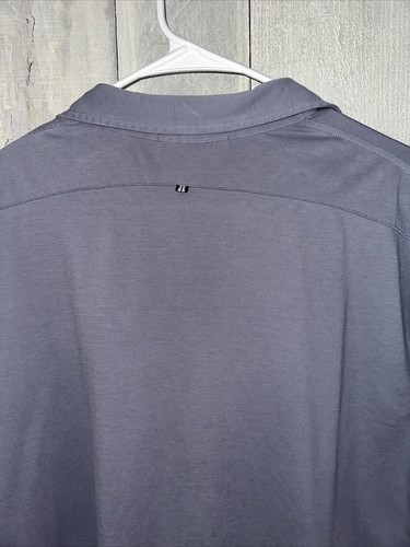 J Lindeberg Polo Shirt Mens XL Gray Short Sleeve Golf Casual Performance Stretch - Picture 6 of 6