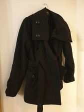Womens Dollhouse Wool Blend Hooded Coat Black Size L