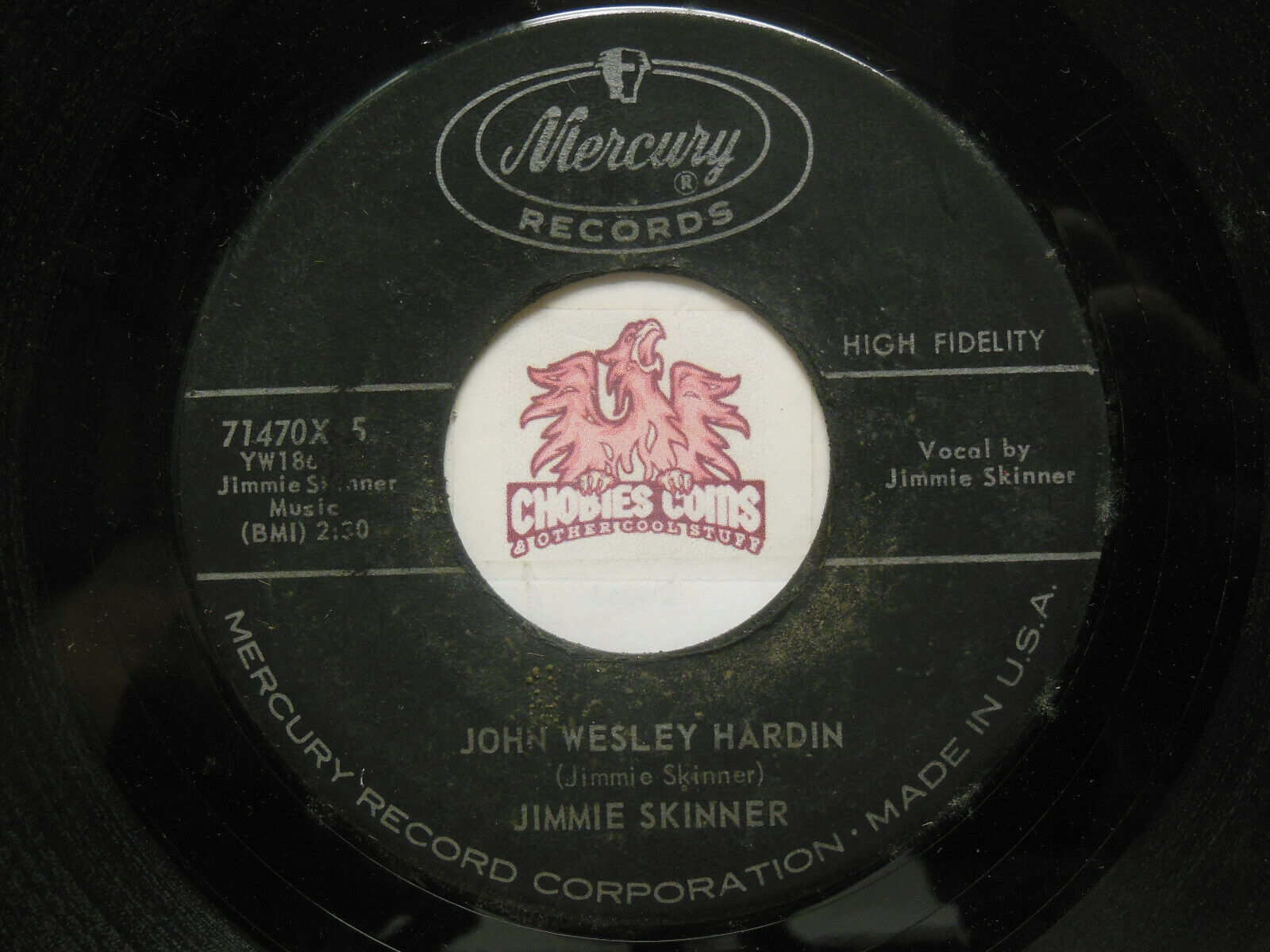 Jimmie Skinner – John Wesley Hardin / Misery Loves Company, 45 RPM G+ (JD) 