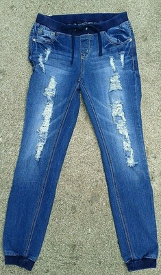 women's denim sweatpants