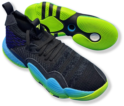 Adidas Trae Young 2 Shoes - NEW Mens Size 10 Black /‎ Green / Cyan - #47469-CL2 Adidas Trae Young 2 Shoes - NEW Mens Size 10 Black / Green  main image 2