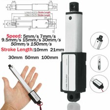 Micro Mini Electric Linear Actuator 10mm 100mm Force 1.5-42.3lbs 12v Fast 6s