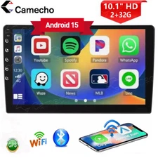 10.1'' Double 2Din Android 15 Car Radio GPS WIFI RDS Carplay Touch Screen Stereo