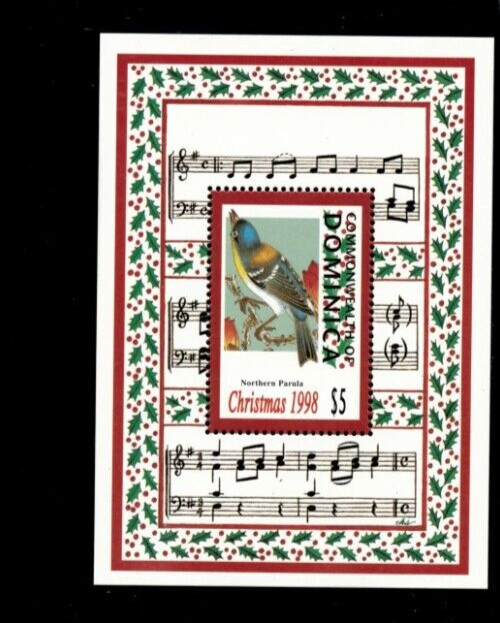 VINTAGE CLASSICS- Dominica 1998- Christmas- Souvenir Stamp Sheet- Scott 2118 MNH