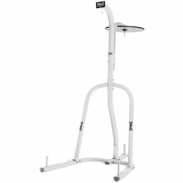 Dual Station Boxing Stand Heavy Sd Bag Rack Holder Punching Punch White Dual Station Boxing Stand Heavy Sd Bag Rack Holder Punching Punch White