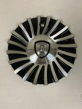 Borghini B24 CSB-24-1A Black and Machined Wheel Center Cap CSB24-1A25M/B